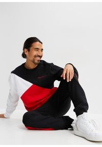 bonprix - Dres sportowy (2 części). Kolor: czarny. Materiał: dresówka. Styl: sportowy #1