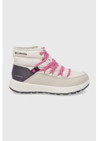 columbia - Columbia - Śniegowce Slopeside Village. Nosek buta: okrągły. Zapięcie: sznurówki. Kolor: beżowy. Materiał: guma. Sezon: zima #1