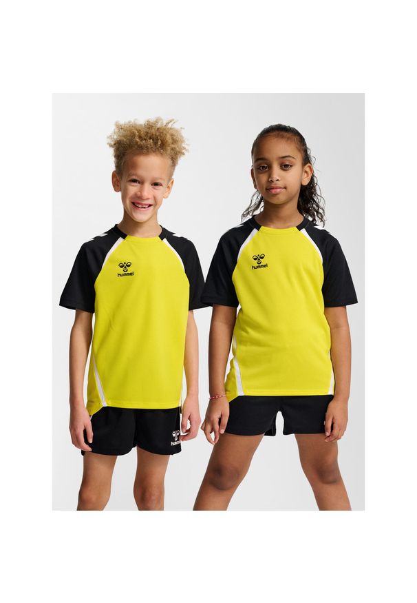 Koszulka dla dzieci Hummel Lead 2.0. Kolor: żółty, czarny, wielokolorowy. Materiał: jersey