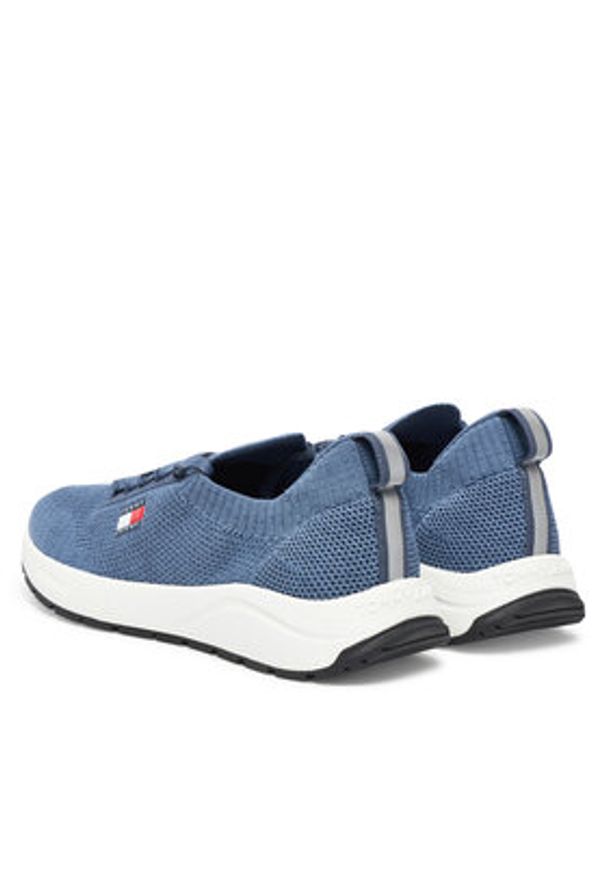 Tommy Jeans Sneakersy Tjm Runner Knitted EM0EM01580 Niebieski. Kolor: niebieski. Materiał: materiał