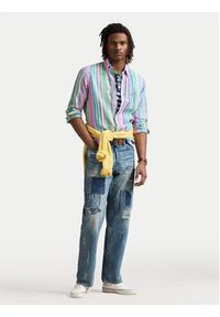 Polo Ralph Lauren Koszula 710968973001 Kolorowy Custom Fit. Typ kołnierza: polo. Materiał: len. Wzór: kolorowy