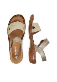 Rieker Sandały 608Z3-60 Beżowy. Kolor: beżowy. Materiał: syntetyk #3