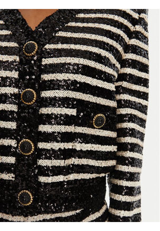 Balmain Marynarka DF1KL180XJ31 Czarny Regular Fit. Kolor: czarny. Materiał: syntetyk