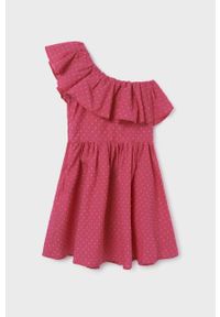 Mayoral sukienka dziecięca kolor różowy mini rozkloszowana. Kolor: różowy. Materiał: materiał. Typ sukienki: rozkloszowane. Długość: mini #5