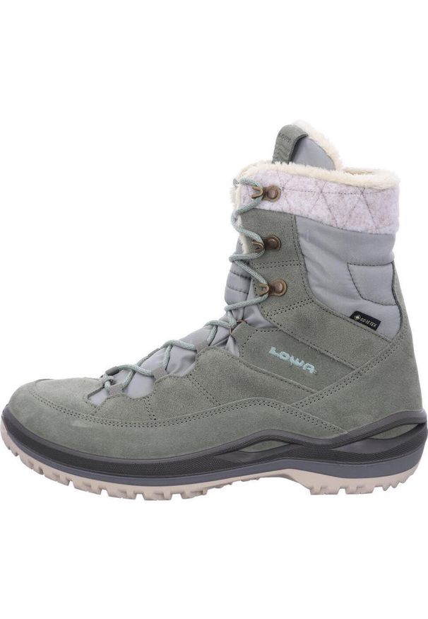 Buty trekkingowe damskie Lowa Calceta Iii Gtx. Wysokość cholewki: za kostkę. Zapięcie: sznurówki. Kolor: szary. Materiał: materiał, syntetyk. Szerokość cholewki: normalna