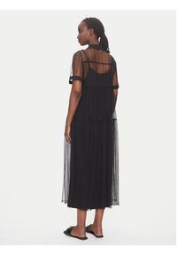 LOLA CASADEMUNT Sukienka codzienna LS2516018 Czarny Regular Fit. Okazja: na co dzień. Kolor: czarny. Materiał: bawełna. Typ sukienki: proste. Styl: casual #4