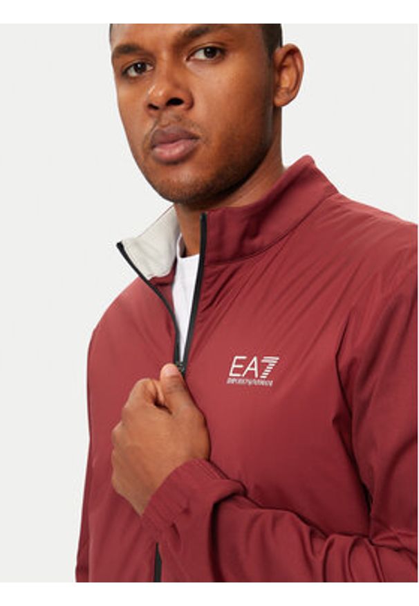 EA7 Emporio Armani Bluza 6DPM85 PJUFZ Bordowy Regular Fit. Kolor: czerwony. Materiał: syntetyk