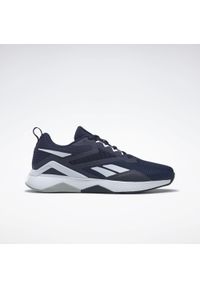Buty do chodzenia męskie Reebok Nanoflex TR 20. Zapięcie: sznurówki. Kolor: biały, niebieski, wielokolorowy. Materiał: materiał, syntetyk. Szerokość cholewki: normalna. Sport: turystyka piesza