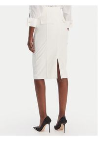 Elisabetta Franchi Spódnica ołówkowa GO-159-61E2-V360 Écru Regular Fit. Kolor: kremowy. Materiał: syntetyk #4