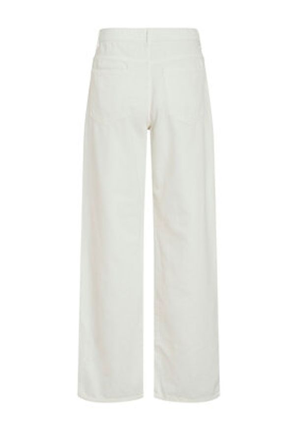 Vila Jeansy Palma 14105535 Biały Wide Leg. Kolor: biały