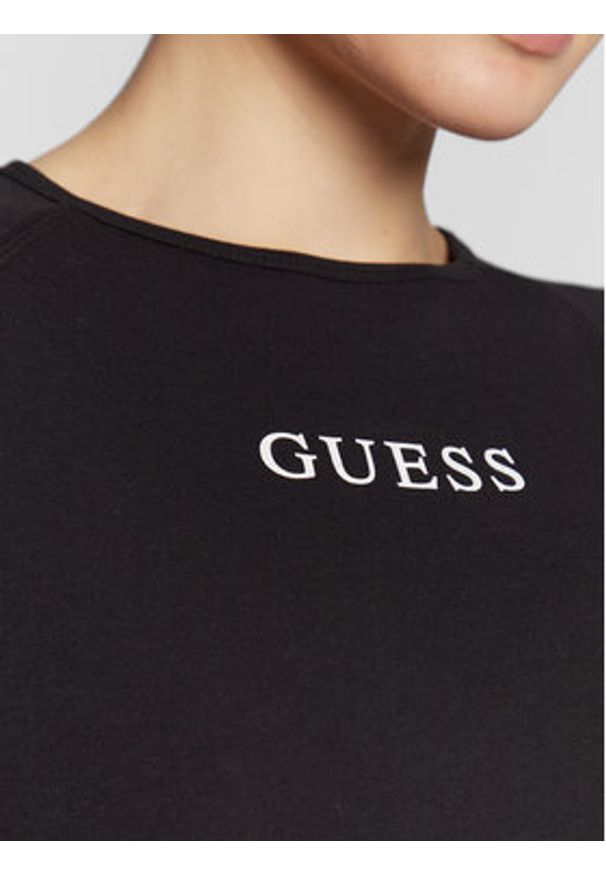 Guess T-Shirt Aline V3RP16 KABR0 Czarny Slim Fit. Kolor: czarny. Materiał: bawełna, syntetyk