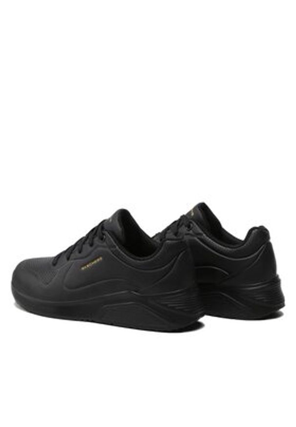 skechers - Skechers Sneakersy 8750063 BBK Czarny. Kolor: czarny. Materiał: skóra