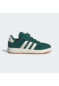 Adidas - Buty Grand Court 00s Kids. Kolor: biały, zielony, wielokolorowy, brązowy