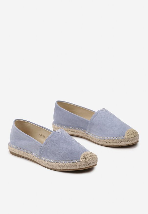 Renee - Jasnoniebieskie Espadryle na Płaskiej Jutowej Podeszwie Lenarssa. Kolor: niebieski. Styl: boho