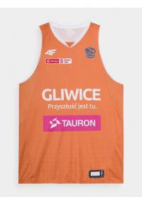 4f - Koszulka replika domowa męska 4F x GTK Gliwice. Kolor: wielokolorowy. Materiał: dzianina. Wzór: aplikacja, nadruk. Sport: koszykówka #1