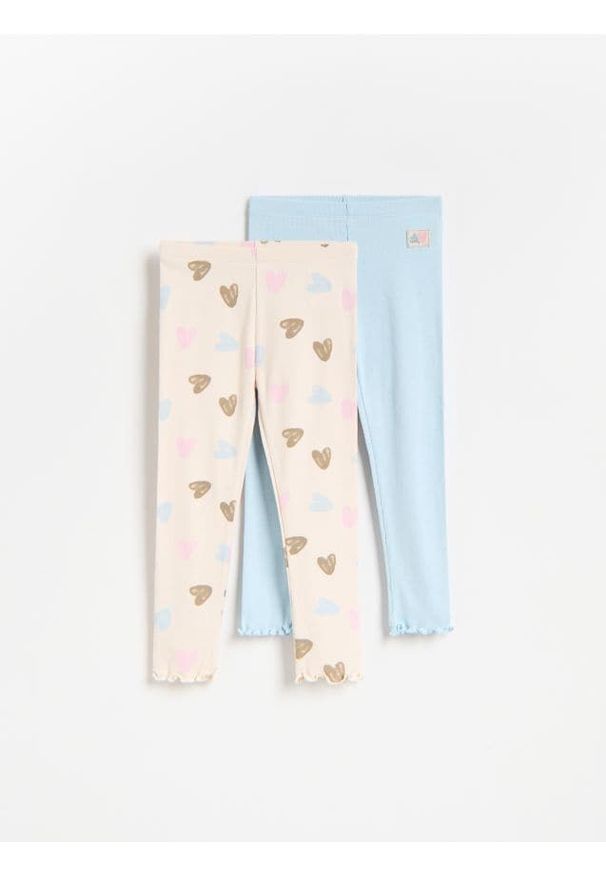 Reserved - Bawełniane legginsy 2 pack - wielobarwny. Materiał: bawełna