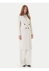 Maryley Płaszcz przejściowy 25IB807/01PA Écru Regular Fit. Kolor: kremowy. Materiał: syntetyk #1
