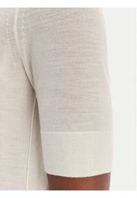 BOSS Sweter Farbella 50544996 Beżowy Slim Fit. Kolor: beżowy. Materiał: wełna #4