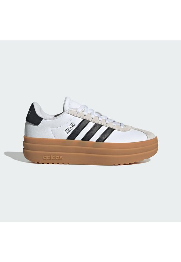 Adidas - Buty VL Court Bold Kids. Kolor: czarny, brązowy, biały, wielokolorowy. Sport: turystyka piesza