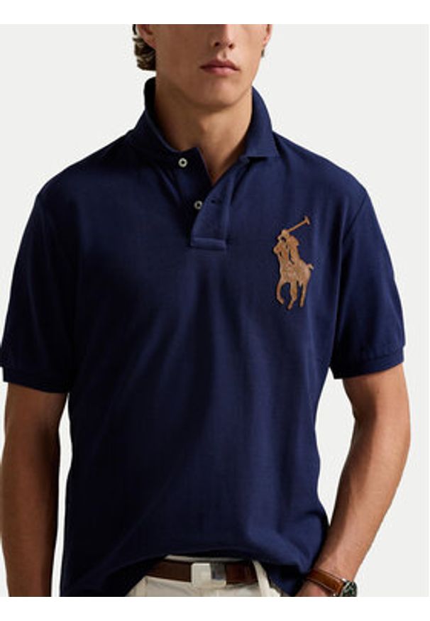 Polo Ralph Lauren Polo 710958776001 Granatowy Regular Fit. Typ kołnierza: polo. Kolor: niebieski. Materiał: bawełna