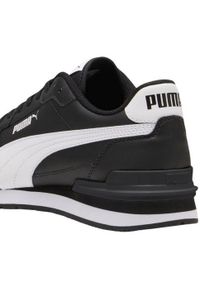Puma - Męskie Skórzane Buty Sportowe ST Runner V4. Kolor: czarny, biały, wielokolorowy. Materiał: skóra. Sport: turystyka piesza