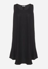 Born2be - Czarna Rozkloszowana Klasyczna Sukienka Lunetira. Okazja: na co dzień, na spacer. Kolor: czarny. Materiał: jeans. Typ sukienki: proste. Styl: klasyczny #2