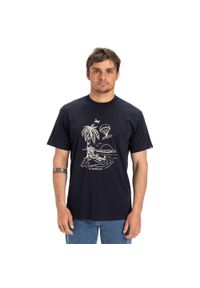 Quiksilver - Koszulka z krótkim rękawem dla Mężczyzn EV TUNED OUT Czarny. Kolor: niebieski. Materiał: materiał, bawełna. Długość rękawa: krótki rękaw. Długość: krótkie. Wzór: nadruk