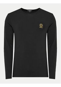 VERSACE - Versace Longsleeve AUU01007 1A10011 Czarny Regular Fit. Kolor: czarny. Materiał: bawełna. Długość rękawa: długi rękaw #7