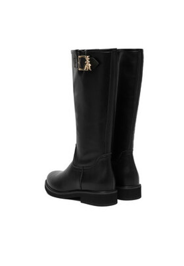 Patrizia Pepe Kozaki PPJ958.31 Czarny. Kolor: czarny. Materiał: skóra