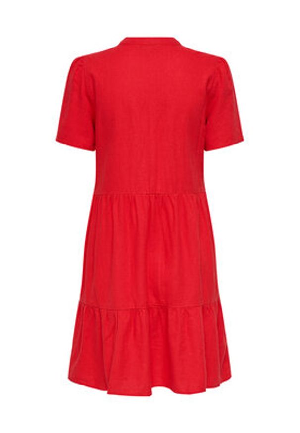 only - ONLY Sukienka letnia Tiri-Caro 15310970 Czerwony Regular Fit. Kolor: czerwony. Materiał: wiskoza. Sezon: lato