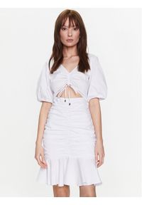 Pinko Sukienka letnia 100564 Y817 Biały Regular Fit. Kolor: biały. Materiał: bawełna. Sezon: lato #1