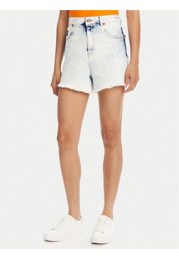 Versace Jeans Couture Szorty jeansowe 78HAD51R Niebieski Straight Fit. Kolor: niebieski. Materiał: bawełna