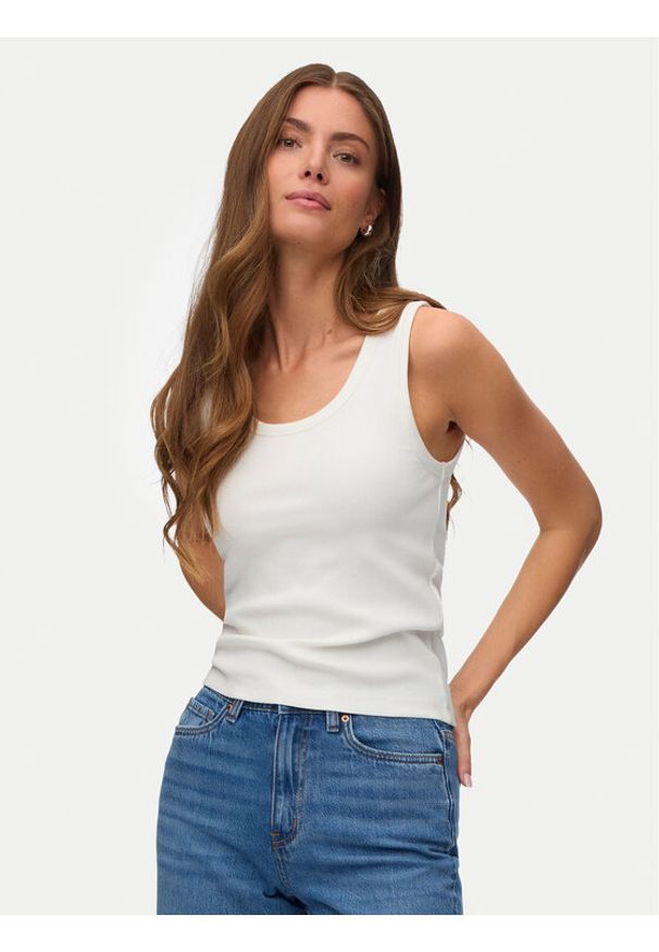 Vero Moda Top Chole 10344951 Biały Regular Fit. Kolor: biały. Materiał: bawełna