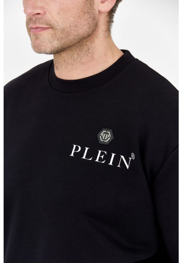 Philipp Plein - PHILIPP PLEIN Czarna bluza męska hexagon, Rozmiar XXL. Kolor: czarny