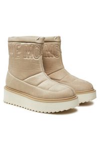 Love Moschino - LOVE MOSCHINO Botki JA24266I0LJAW026 Beżowy. Kolor: beżowy. Materiał: materiał