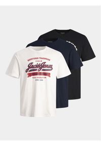 Jack & Jones - Jack&Jones Komplet 3 t-shirtów Logo 12257008 Kolorowy Standard Fit. Materiał: bawełna. Wzór: kolorowy #1