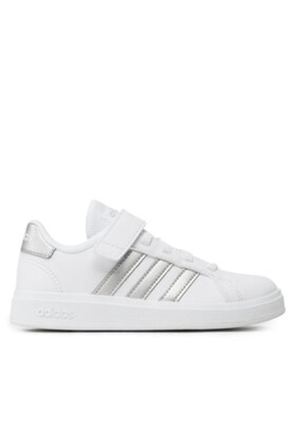 Adidas - adidas Sneakersy Grand Court 2.0 El K GW6516 Biały. Kolor: biały. Materiał: skóra