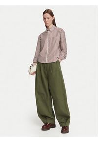 Weekend Max Mara Spodnie materiałowe Bacca 2625136111 Khaki Relaxed Fit. Kolor: brązowy. Materiał: bawełna #2