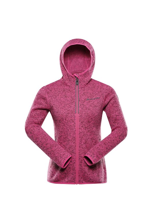 ALPINE PRO - Bluza damska polarowa z kapturem Alpine Pro Zega 2. Typ kołnierza: kaptur. Kolor: różowy. Materiał: polar. Sport: turystyka piesza, wspinaczka