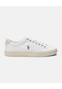 Ralph Lauren - RALPH LAUREN - Białe sneakersy Longwood. Nosek buta: okrągły. Kolor: biały. Materiał: guma. Wzór: haft, kolorowy #4