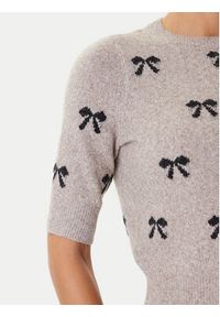 Vero Moda Sweter Doffy 10330793 Beżowy Regular Fit. Kolor: beżowy. Materiał: syntetyk #3