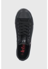 Lee Cooper tenisówki damskie kolor czarny. Nosek buta: okrągły. Zapięcie: sznurówki. Kolor: czarny. Materiał: guma #3
