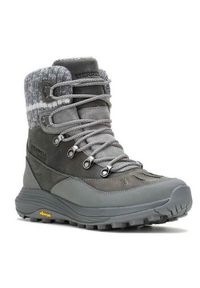 Merrell - Buty trekkingowe damskie, Siren 4 Thermo Mid Zip WP. Wysokość cholewki: za kostkę. Kolor: szary. Materiał: skóra, tkanina, materiał. Szerokość cholewki: normalna. Sport: turystyka piesza