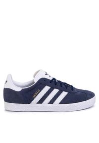 Adidas - adidas Buty Gazelle J BY9144 Granatowy. Kolor: niebieski. Materiał: zamsz, skóra