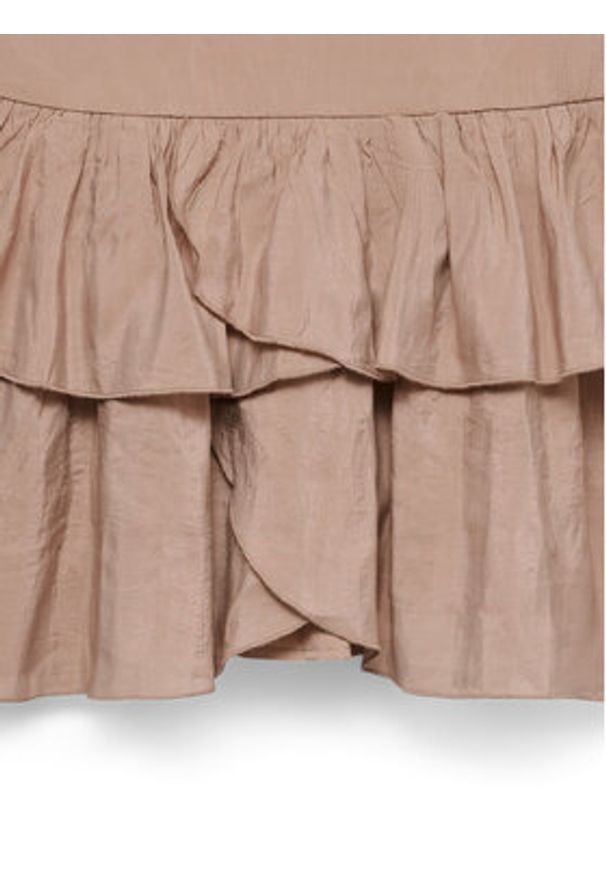 Vero Moda Spódnica mini Clara 10336425 Beżowy Regular Fit. Kolor: beżowy. Materiał: wiskoza