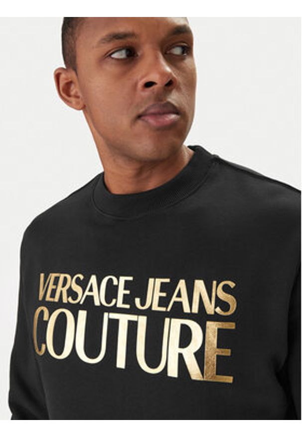 Versace Jeans Couture Bluza 80GAIT00 CF01T Czarny Regular Fit. Kolor: czarny. Materiał: bawełna