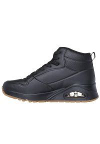 skechers - Buty do chodzenia damskie Skechers Uno Stand High. Kolor: czarny. Materiał: materiał, syntetyk. Szerokość cholewki: normalna. Sport: turystyka piesza