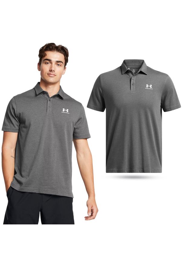 Koszulka polo męska Under Armour UA Icon. Typ kołnierza: polo. Kolor: szary. Styl: sportowy