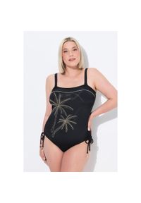 ULLA POPKEN - Damski Strój kąpielowy uniwersalny miękkie miseczki odpinane ramiączka. Kolekcja: plus size. Kolor: czarny. Materiał: elastan, poliamid, materiał