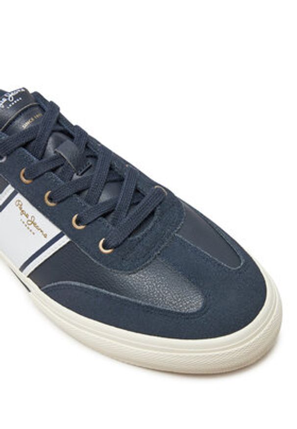 Pepe Jeans Sneakersy PMS31060 Biały. Kolor: biały. Materiał: zamsz, skóra
